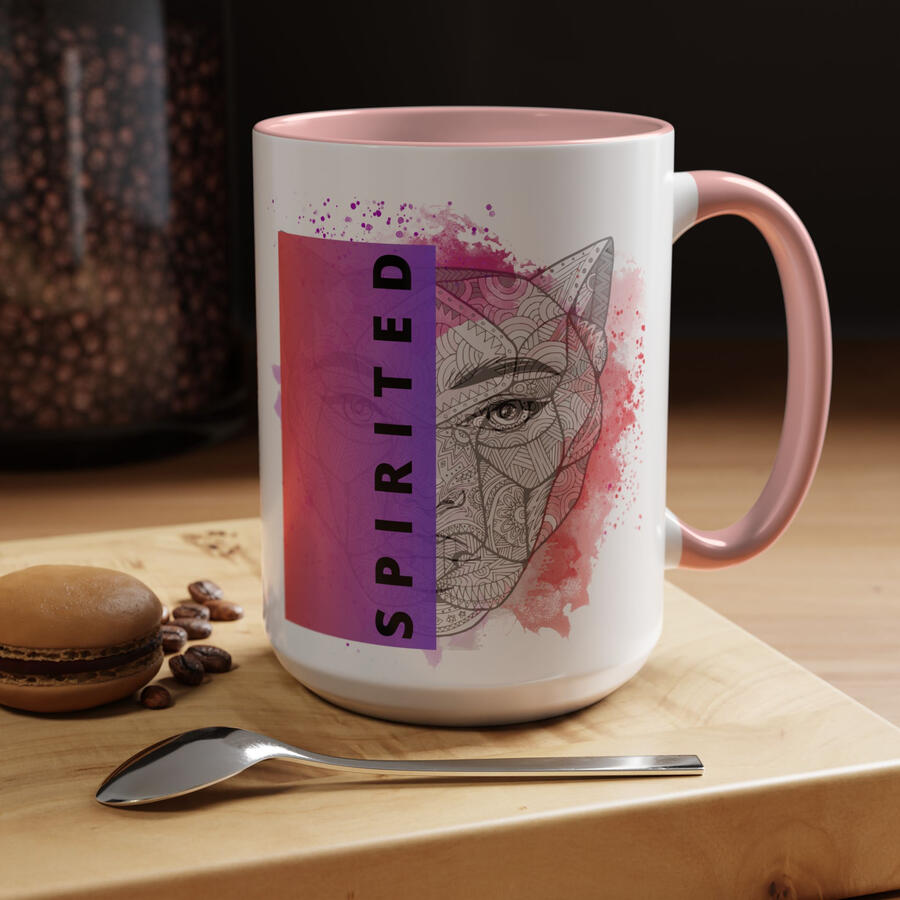 SPIRITED: She laughs loudly, loves passionately, and brings an unmistakable energy wherever she goes. Life may have tried to quiet her, but something inside her has always refused to be dimmed. There is fire in this woman. $19 USD | 15 oz mug